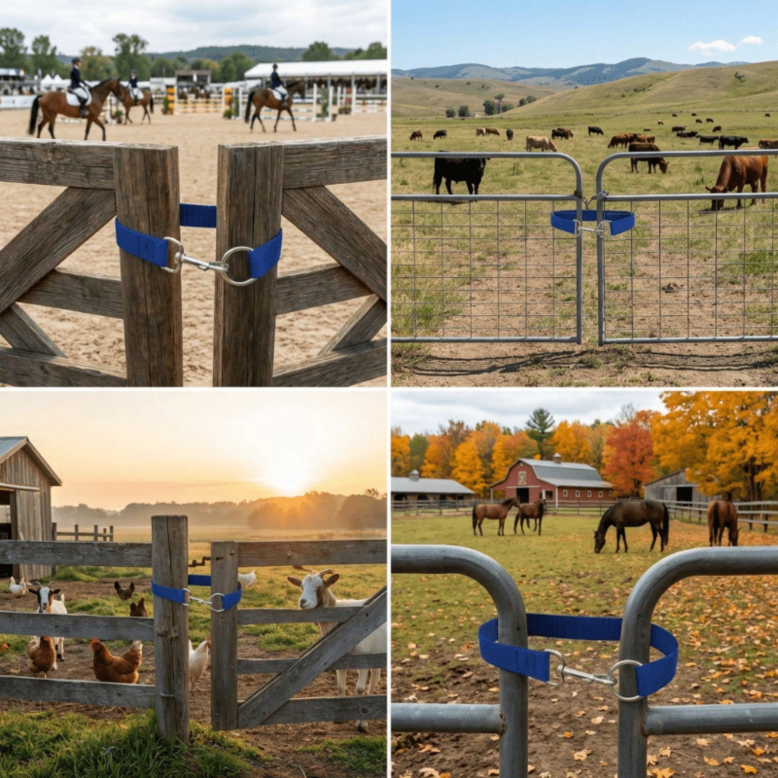 3 Simple Barn Door Locks, Simple Ranch Door Clasps, Single-Loop Rope Door Clasps, For Securing Horse Fences And Fixing Cow And Sheep Corral Doors- 50cm In Length, Suitable For Most Doors