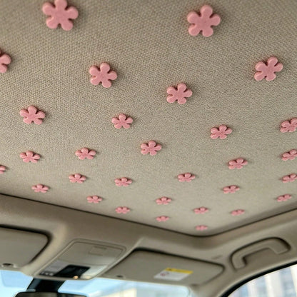 30 Pieces- Cute Little Flower-Shaped Car Roof Fabric Fixing Clips. Fashionable And Adorable. Universal For Installing Clasps On Car Roof Lining Fabrics. Car Interior Decoration Accessories. Car Parts