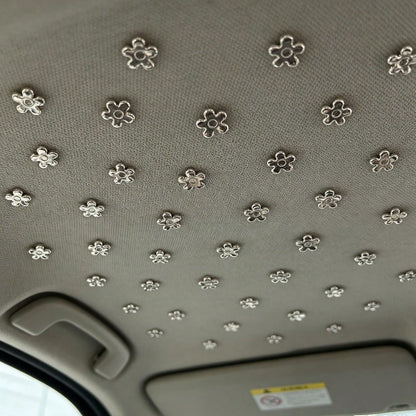 30 Pieces- Cute Little Flower-Shaped Car Roof Fabric Fixing Clips. Fashionable And Adorable. Universal For Installing Clasps On Car Roof Lining Fabrics. Car Interior Decoration Accessories. Car Parts
