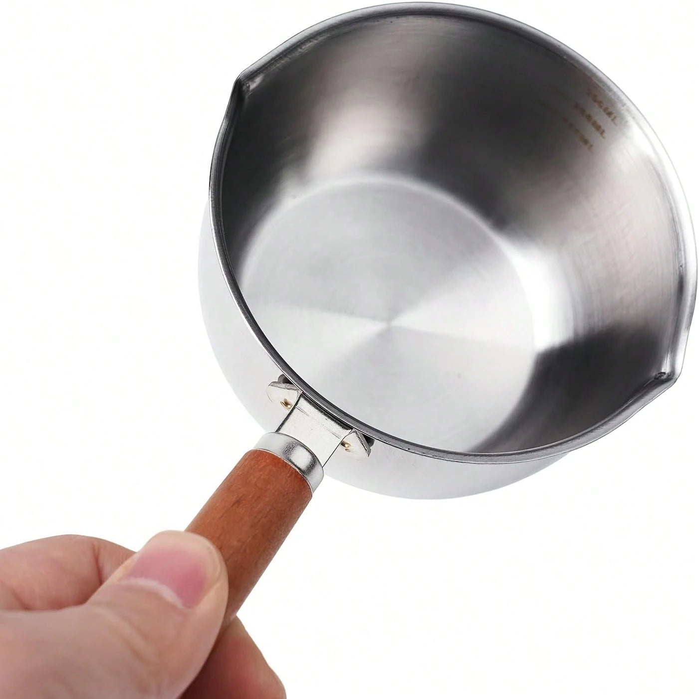 300ml Wooden-Handled Pot With Spoon, Suitable For Other Candle-Making Supplies, Household Items, And Wax Molding Materials For Jewelry Making