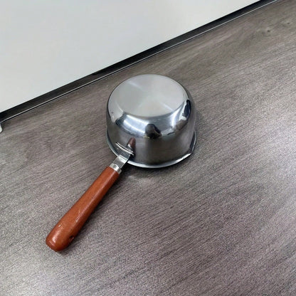 300ml Wooden-Handled Pot With Spoon, Suitable For Other Candle-Making Supplies, Household Items, And Wax Molding Materials For Jewelry Making
