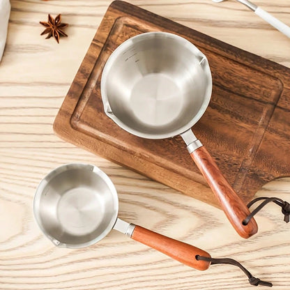 300ml Wooden-Handled Pot With Spoon, Suitable For Other Candle-Making Supplies, Household Items, And Wax Molding Materials For Jewelry Making