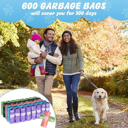 300pcs/20rolls Dog Poop Bags, Leak-Proof Pet Waste Bags, Suitable For Outdoor Walking (Multiple Sizes), Thick Leak-Proof Pet Waste Bags, Suitable For Outdoor Cleaning, Pet Essential Supplies