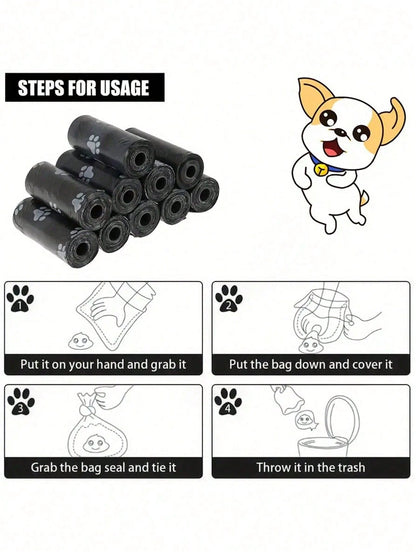 300pcs/20rolls Dog Poop Bags, Leak-Proof Pet Waste Bags, Suitable For Outdoor Walking (Multiple Sizes), Thick Leak-Proof Pet Waste Bags, Suitable For Outdoor Cleaning, Pet Essential Supplies