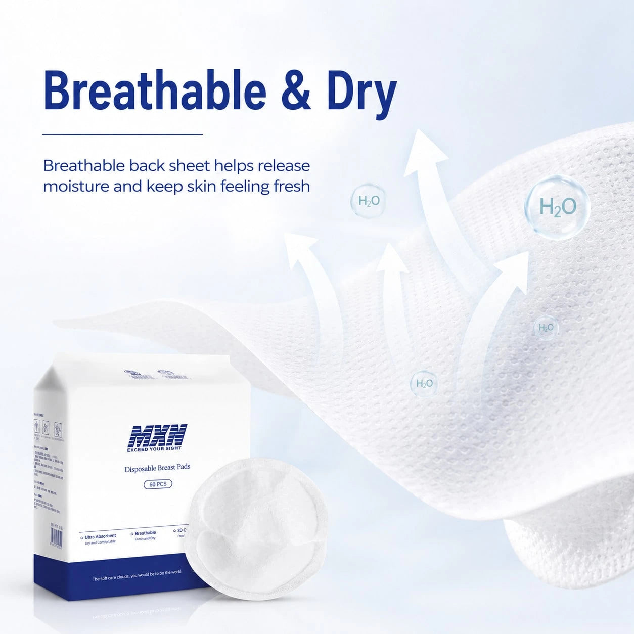 30pcs/60pcs 3D Disposable Nursing Pads, Ultra-Thin Breast Milk Leakage Pads For Mothers