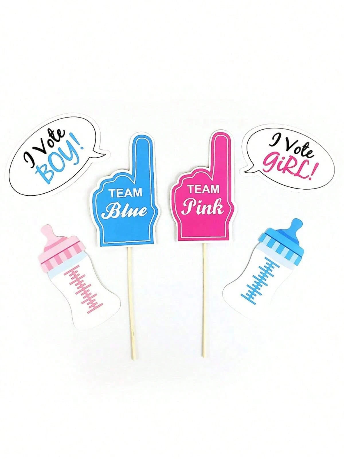 30pcs Gender Reveal Photo Booth Props,Baby Shower Decor,Birthday Decorations,Gender Reveal Decorations