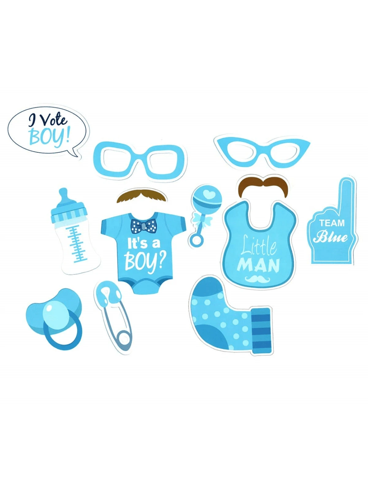 30pcs Gender Reveal Photo Booth Props,Baby Shower Decor,Birthday Decorations,Gender Reveal Decorations