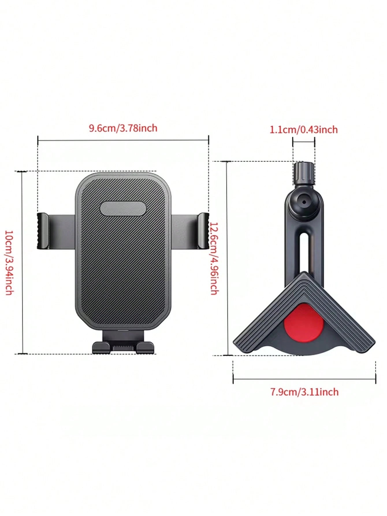 360° Adjustable 3-Point Stable Clip Center Display Screen Mount Holder, Suitable For Tesla Y/3, Compatible With Devices Up To 1.06 Inch Thick, Vertical Or Horizontal Phone Screen