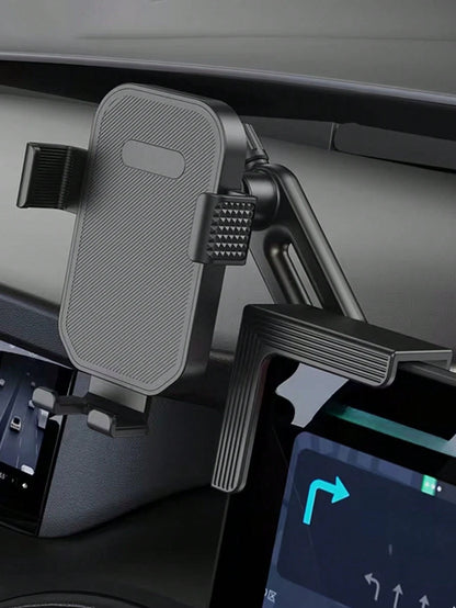 360° Adjustable 3-Point Stable Clip Center Display Screen Mount Holder, Suitable For Tesla Y/3, Compatible With Devices Up To 1.06 Inch Thick, Vertical Or Horizontal Phone Screen