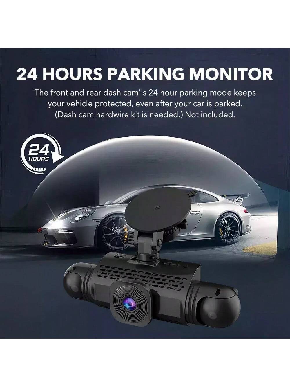 360 Degree View 4 Channel Dash Cam For Cars,Dash Cam Car Camera Front And Rear Inside Left Right For Cars,3 Inch Dashcams For Cars With IR Night Vision,Loop Recording,G-Sensor,24H Parking Mode Monitor