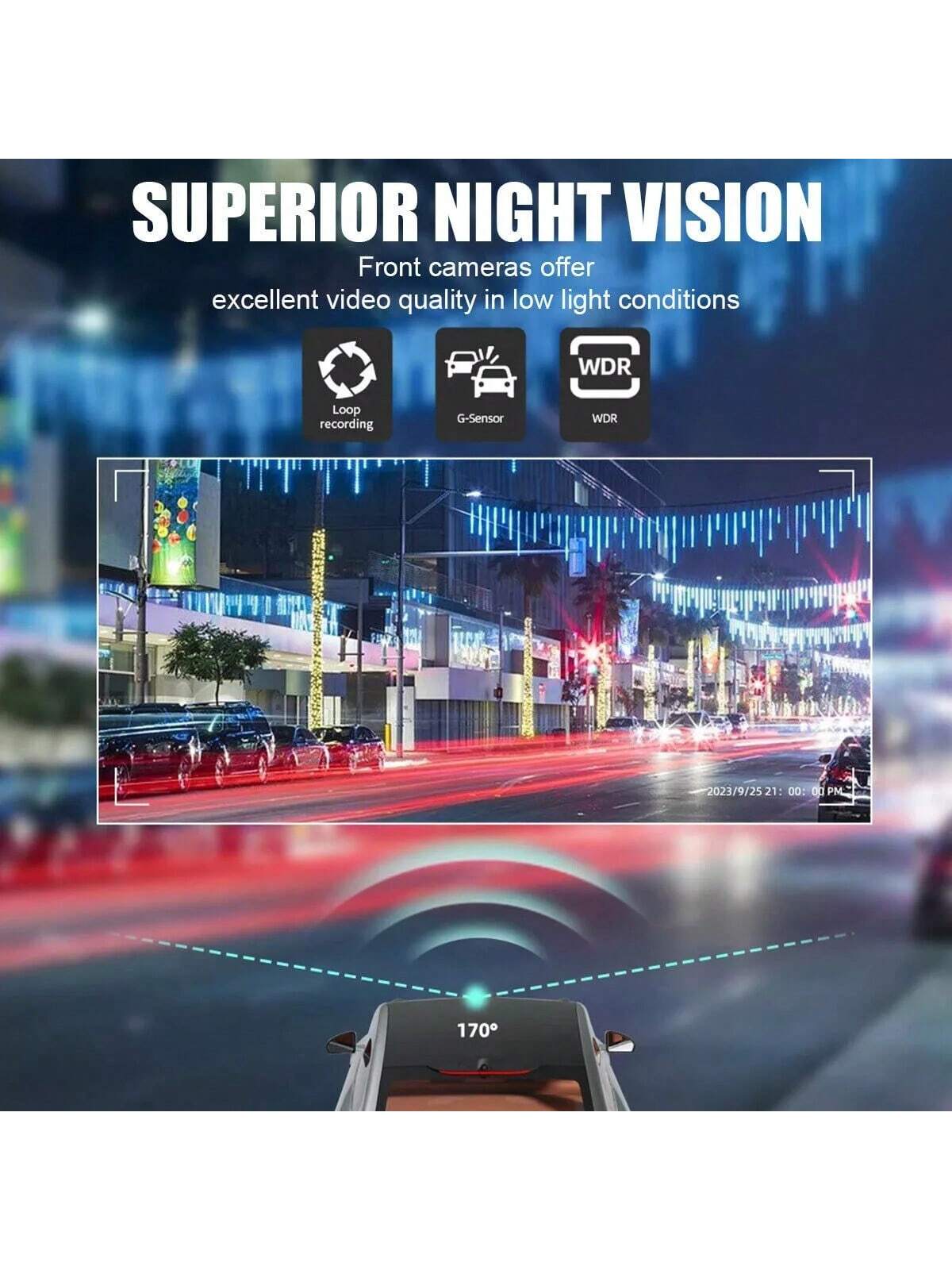 360 Degree View 4 Channel Dash Cam For Cars,Dash Cam Car Camera Front And Rear Inside Left Right For Cars,3 Inch Dashcams For Cars With IR Night Vision,Loop Recording,G-Sensor,24H Parking Mode Monitor