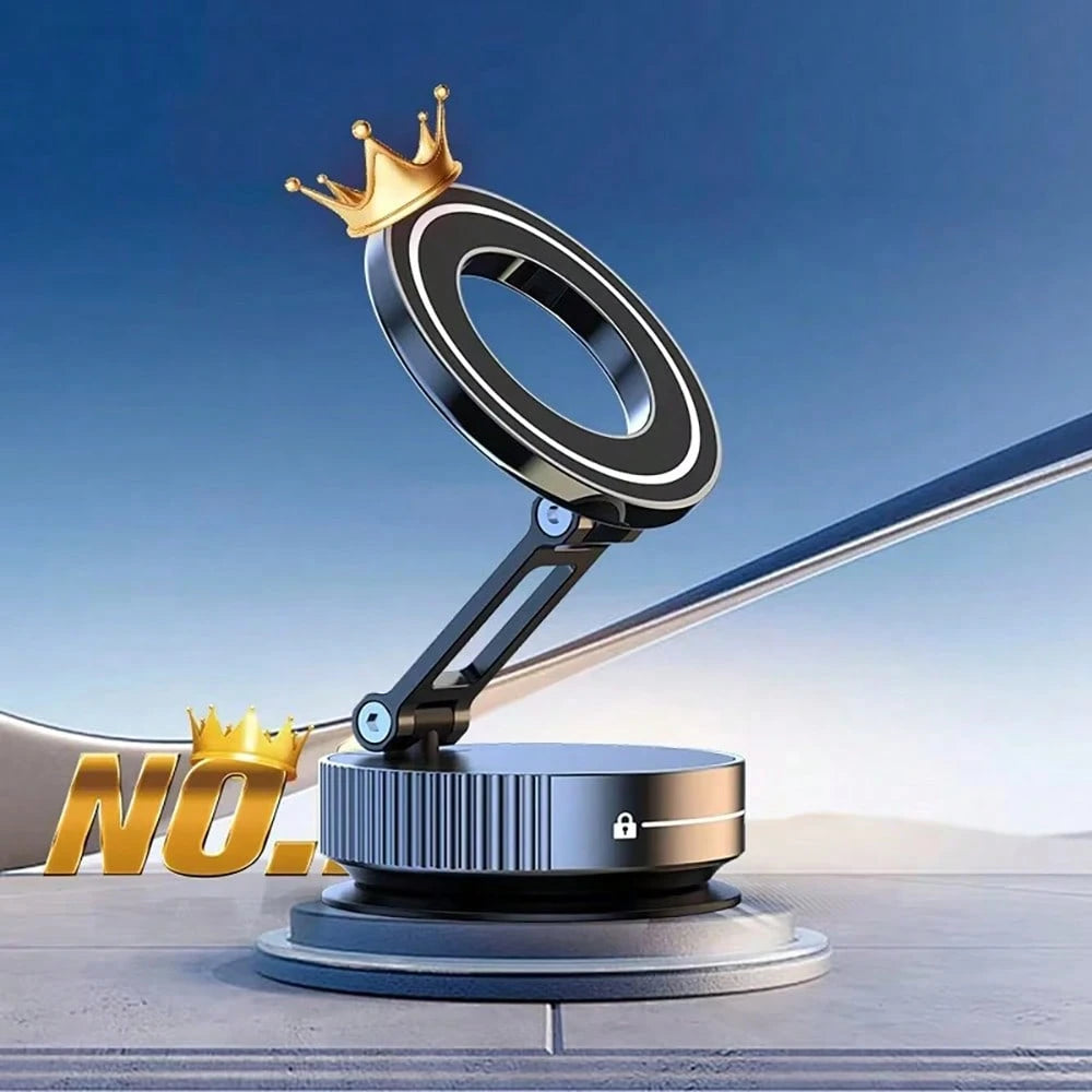 360° Foldable Magnetic Car Phone Holder With Small Vacuum Cup Stand Universally Suitable For Car Gym Office Driving Phone Holder Phone Accessories