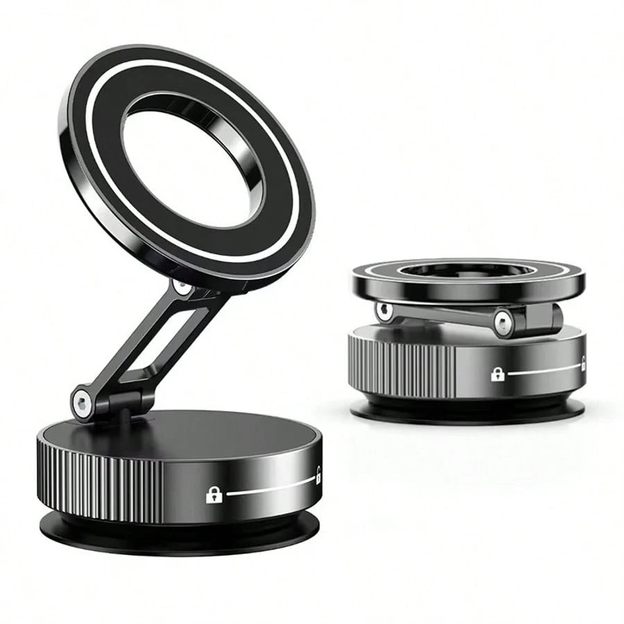 360° Foldable Magnetic Car Phone Holder With Small Vacuum Cup Stand Universally Suitable For Car Gym Office Driving Phone Holder Phone Accessories
