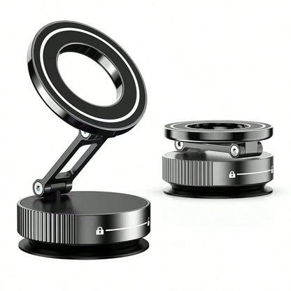 360° Foldable Magnetic Car Phone Holder With Small Vacuum Cup Stand Universally Suitable For Car Gym Office Driving Phone Holder Phone Accessories
