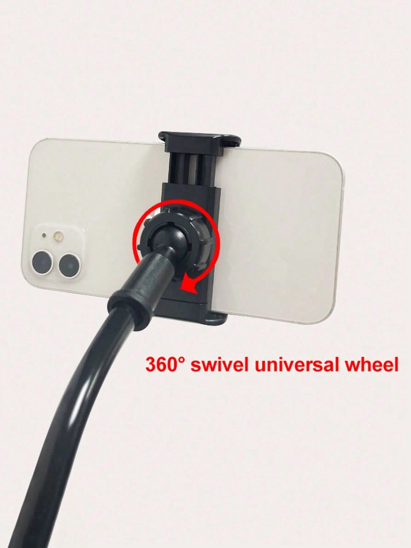 360° Rotatable Bedside Phone Holder, Hands-Free, Stable, Soft Grip Long Arm Clamp Phone Stand