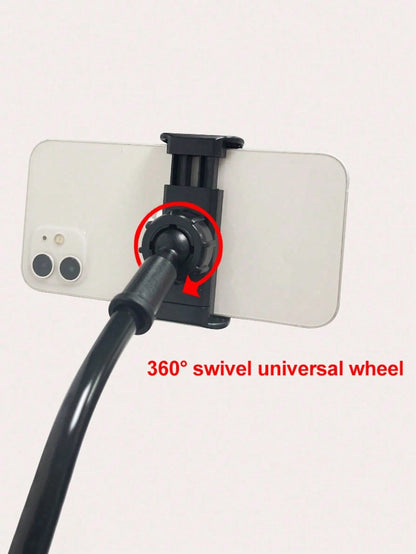360° Rotatable Bedside Phone Holder, Hands-Free, Stable, Soft Grip Long Arm Clamp Phone Stand