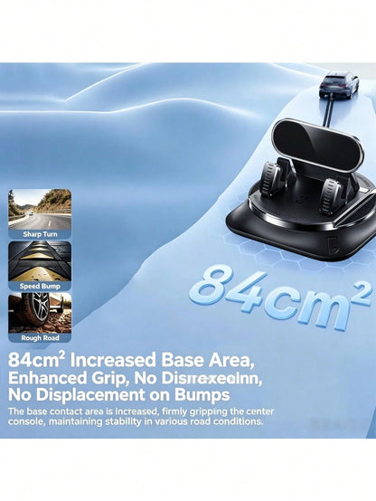 360° Rotatable Car Phone Holder With ABS & Non-Slip Base, Adjustable Dashboard/Desk/ Use Compatible For IPhone & Android Smartphones- Rotating Arm For Hands-Free Driving, Navigation, Video Calls And
