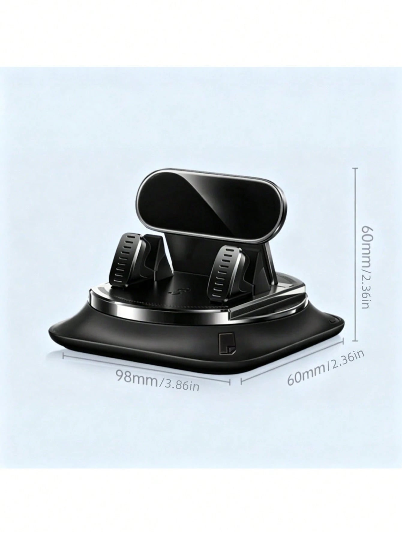 360° Rotatable Car Phone Holder With ABS & Non-Slip Base, Adjustable Dashboard/Desk/ Use Compatible For IPhone & Android Smartphones- Rotating Arm For Hands-Free Driving, Navigation, Video Calls And