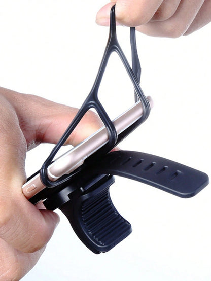 360° Rotatable Silicone Phone Holder For Stroller, Fits 4" To 6.2" Smartphone Screens