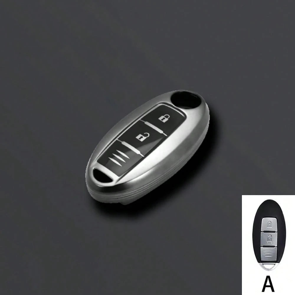 3Buttons Car Key Case Cover Shell For Tiida Qashqai X-TRAIL Terra18 370Z MARCH 15 High-End Models Accessories