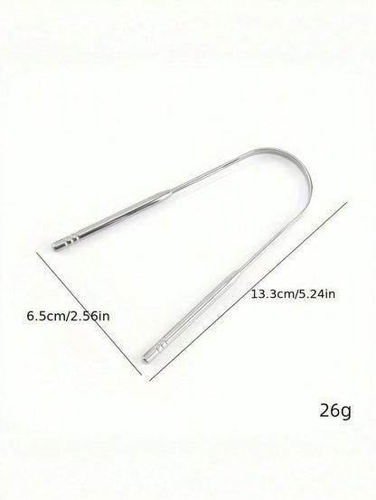 3pcs/2pcs Set Stainless Steel Tongue Scraper, For Removing Tongue Coating & Reducing Bad Breath, Oral Hygiene Tool, Easy To Use Oral Cleaning Kit