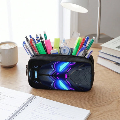 3PCS Cool Mecha Backpack Set, Large Capacity School Bag With Matching Lunch Bag & Pencil Case, Durable Lightweight Bookbag, Daily Use, And Gift