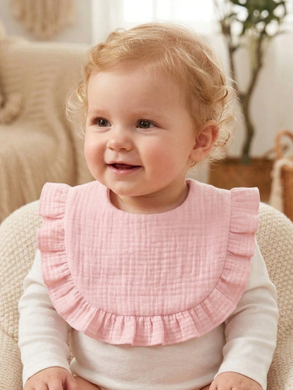 3PCS Gauze Printed Cute Baby Bibs, Soft Skin-Friendly Baby Drool Cloths, Suitable For Daily Use