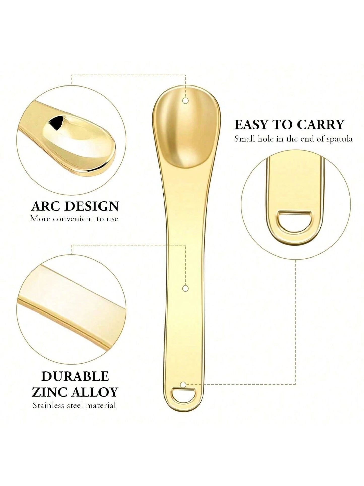 3pcs Metal Eye Cream Applicator Set, Eye Roller Massage Wand And Makeup Cream Spoon, Facial Massager For Reducing Puffiness, Wrinkles And Dark Circles