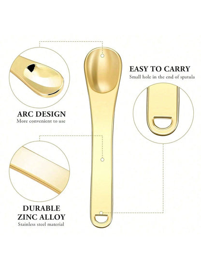 3pcs Metal Eye Cream Applicator Set, Eye Roller Massage Wand And Makeup Cream Spoon, Facial Massager For Reducing Puffiness, Wrinkles And Dark Circles