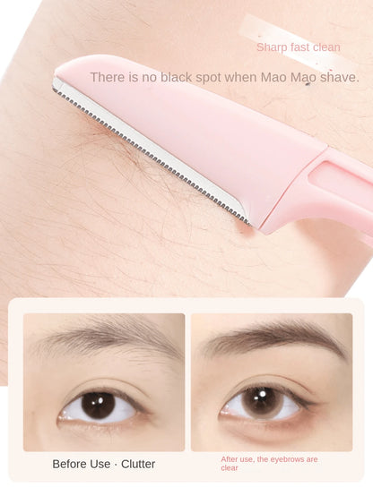 3pcs Portable Foldable Eyebrow Razor, Beginner-Friendly Safety Design, Stainless Steel, Anti-Scratch