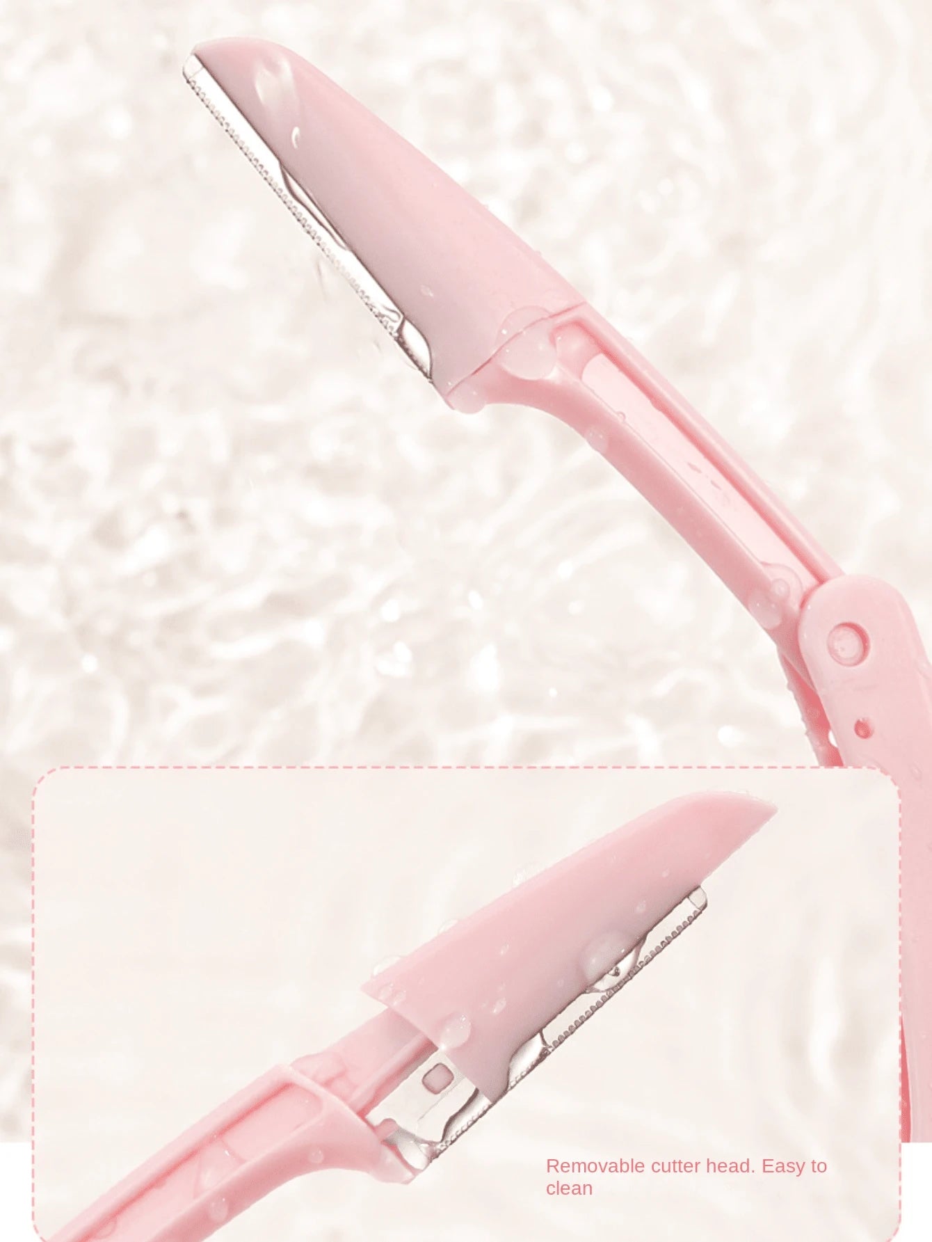 3pcs Portable Foldable Eyebrow Razor, Beginner-Friendly Safety Design, Stainless Steel, Anti-Scratch
