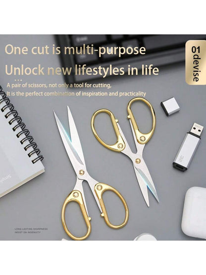 3pcs Scissors Set: 4.7", 5.3", 6" Ultra-Sharp Blades, Office Scissors, Multi-Purpose For Home, School, Sewing, Arts & Crafts