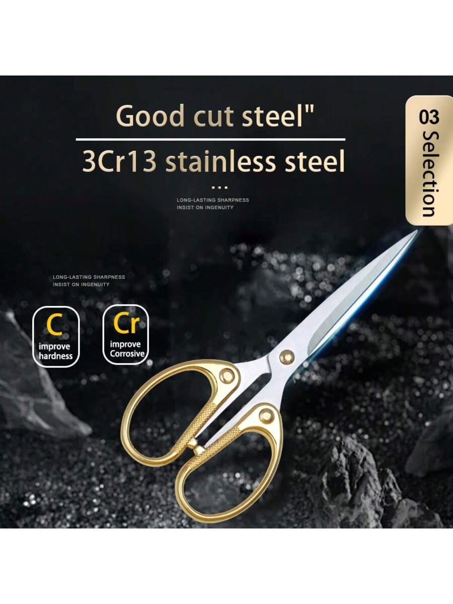 3pcs Scissors Set: 4.7", 5.3", 6" Ultra-Sharp Blades, Office Scissors, Multi-Purpose For Home, School, Sewing, Arts & Crafts