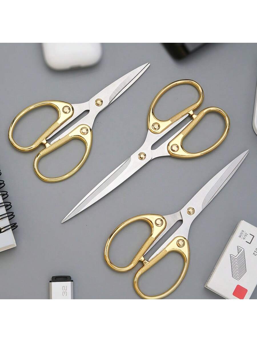 3pcs Scissors Set: 4.7", 5.3", 6" Ultra-Sharp Blades, Office Scissors, Multi-Purpose For Home, School, Sewing, Arts & Crafts
