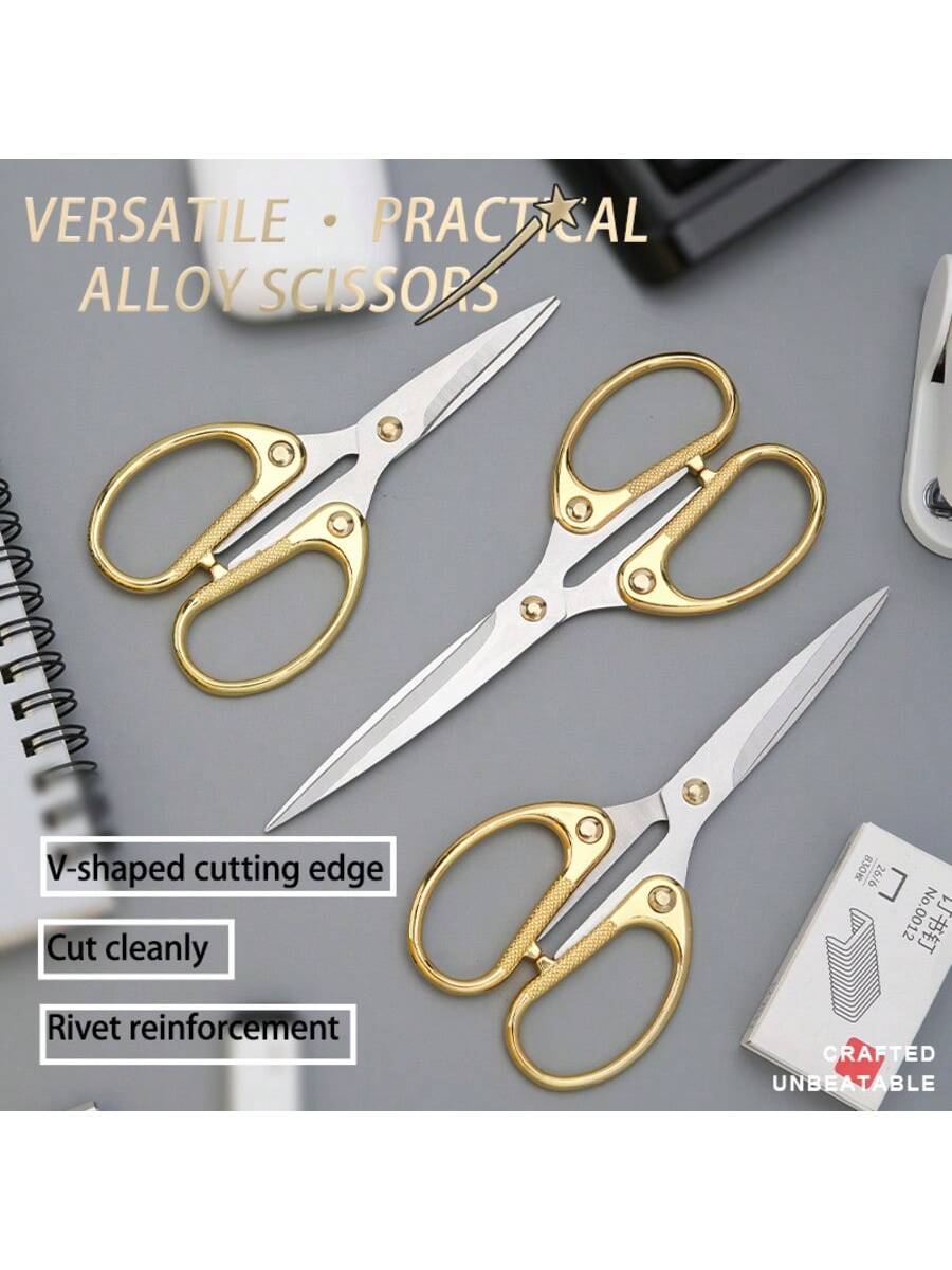 3pcs Scissors Set: 4.7", 5.3", 6" Ultra-Sharp Blades, Office Scissors, Multi-Purpose For Home, School, Sewing, Arts & Crafts