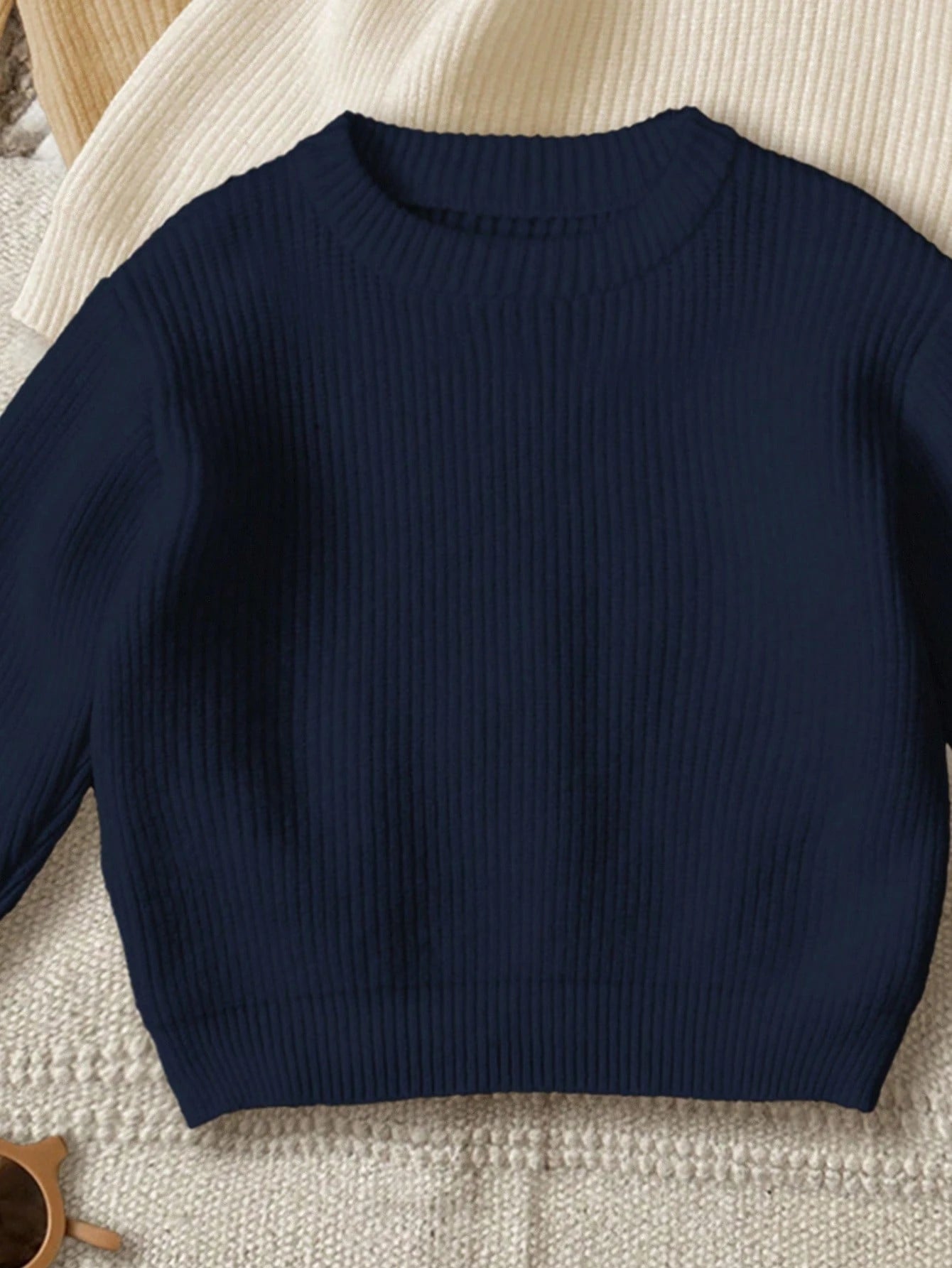 3pcs/Set Baby Boy Casual Loose Fit Round Neck Long Sleeve Sweater Outfit, Suitable For Autumn/Winter