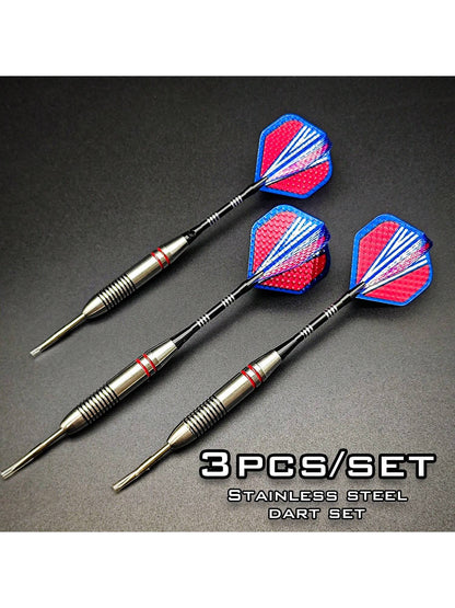 3pcs/Set Of 24g Darts Colorful Stainless Steel Metal Tip Darts Are Anti-Falling, Dedicated To Training And Competitions,Adult Party Games Suitable For Halloween/Christmas/Thanksgiving