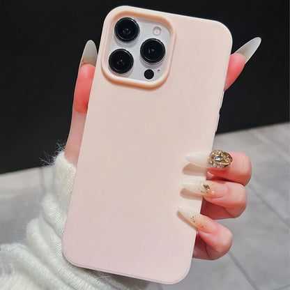 3pcs Solid Color Large Hole Matte Anti-Drop 3-Piece Set Phone Case Personalized Compatible With IPhone 16 Pro Max/17/16/15/14 Plus/13/12/11 Protective Shell Air