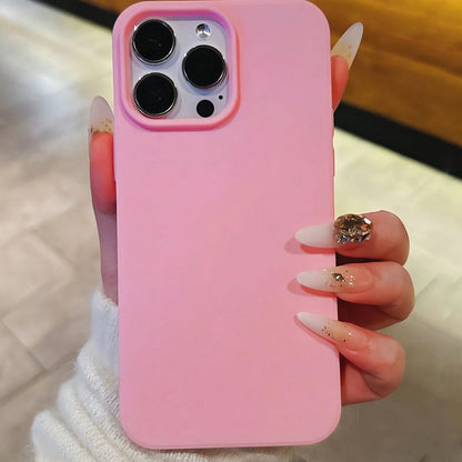3pcs Solid Color Large Hole Matte Anti-Drop 3-Piece Set Phone Case Personalized Compatible With IPhone 16 Pro Max/17/16/15/14 Plus/13/12/11 Protective Shell Air