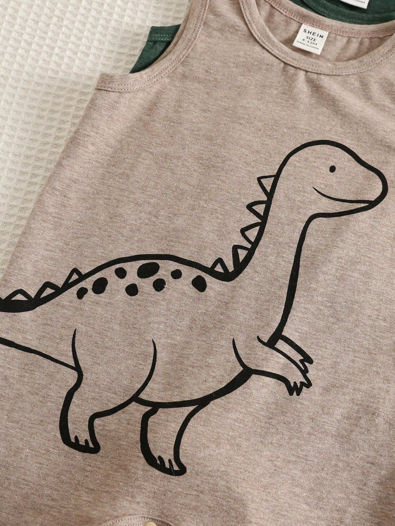 3pcs Unisex Baby Boy Baby Girl Cute Dinosaur Pattern Sleeveless Romper Shorts Cotton Set, Summer Baby Boy Clothes, 6pcs, Get 3pcs Random