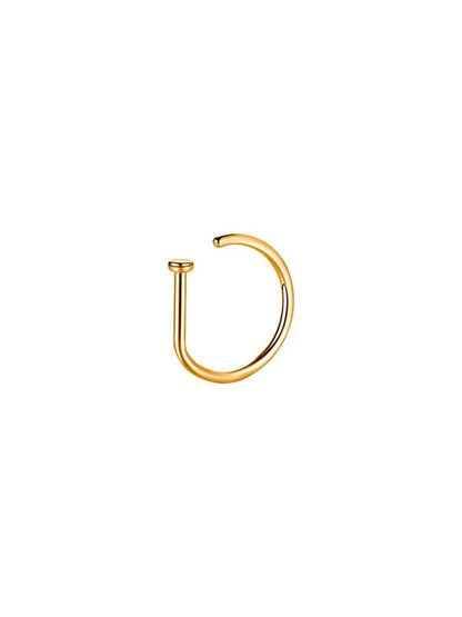 3Pcs Women Men Fake Piering Nose Ring Fashion D-Shape Punk Non Piercing Nose Clip Stainless Steel Perforation Septum Body Jewelry