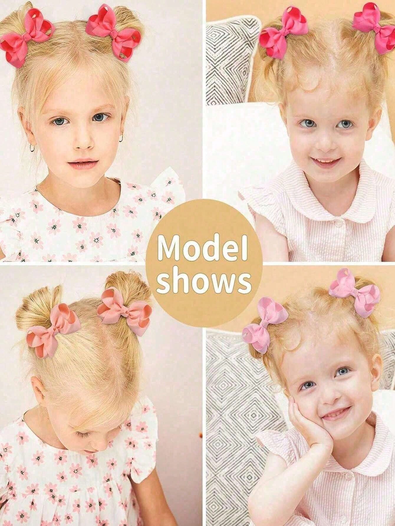 4/20/40/60pcs Random Color Satin Bow Hair Clips, Suitable For Girls, Toddlers, Children For Daily Wear And Holiday Gifts