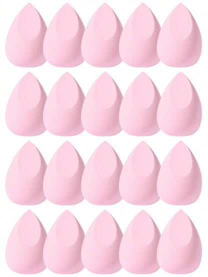 4/6/10/16/20/24/30pcs Professional Double-Sided Makeup Sponge Set, Velvet Texture 3-In-1 Makeup Sponge Suitable For Concealer, Foundation, Cream, Powder, Daily Home Bedroom Vanity Travel Practical Mul