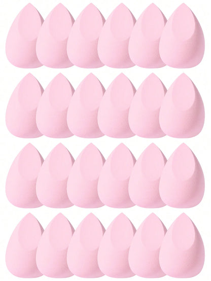 4/6/10/16/20/24/30pcs Professional Double-Sided Makeup Sponge Set, Velvet Texture 3-In-1 Makeup Sponge Suitable For Concealer, Foundation, Cream, Powder, Daily Home Bedroom Vanity Travel Practical Mul