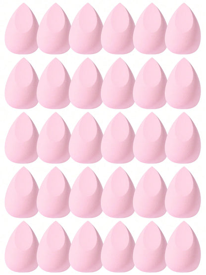 4/6/10/16/20/24/30pcs Professional Double-Sided Makeup Sponge Set, Velvet Texture 3-In-1 Makeup Sponge Suitable For Concealer, Foundation, Cream, Powder, Daily Home Bedroom Vanity Travel Practical Mul