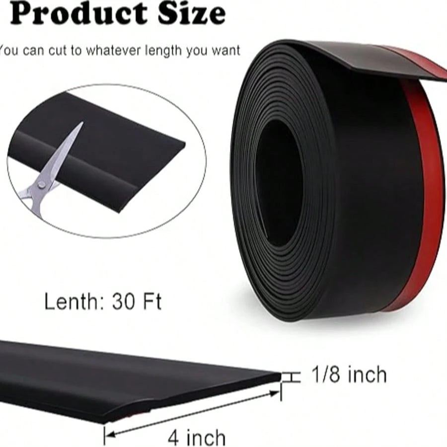 4 Inch RV Slide Out Seal, RV Slide Out Weather Stripping Wiper Seals With Adhesive Tape 30 Ft Truck Black Rubber Stripping For Keeping Out Noise And Weather, Camper Rubber Slide Out Seal