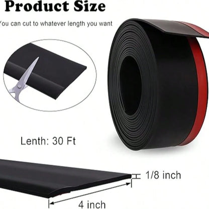 4 Inch RV Slide Out Seal, RV Slide Out Weather Stripping Wiper Seals With Adhesive Tape 30 Ft Truck Black Rubber Stripping For Keeping Out Noise And Weather, Camper Rubber Slide Out Seal