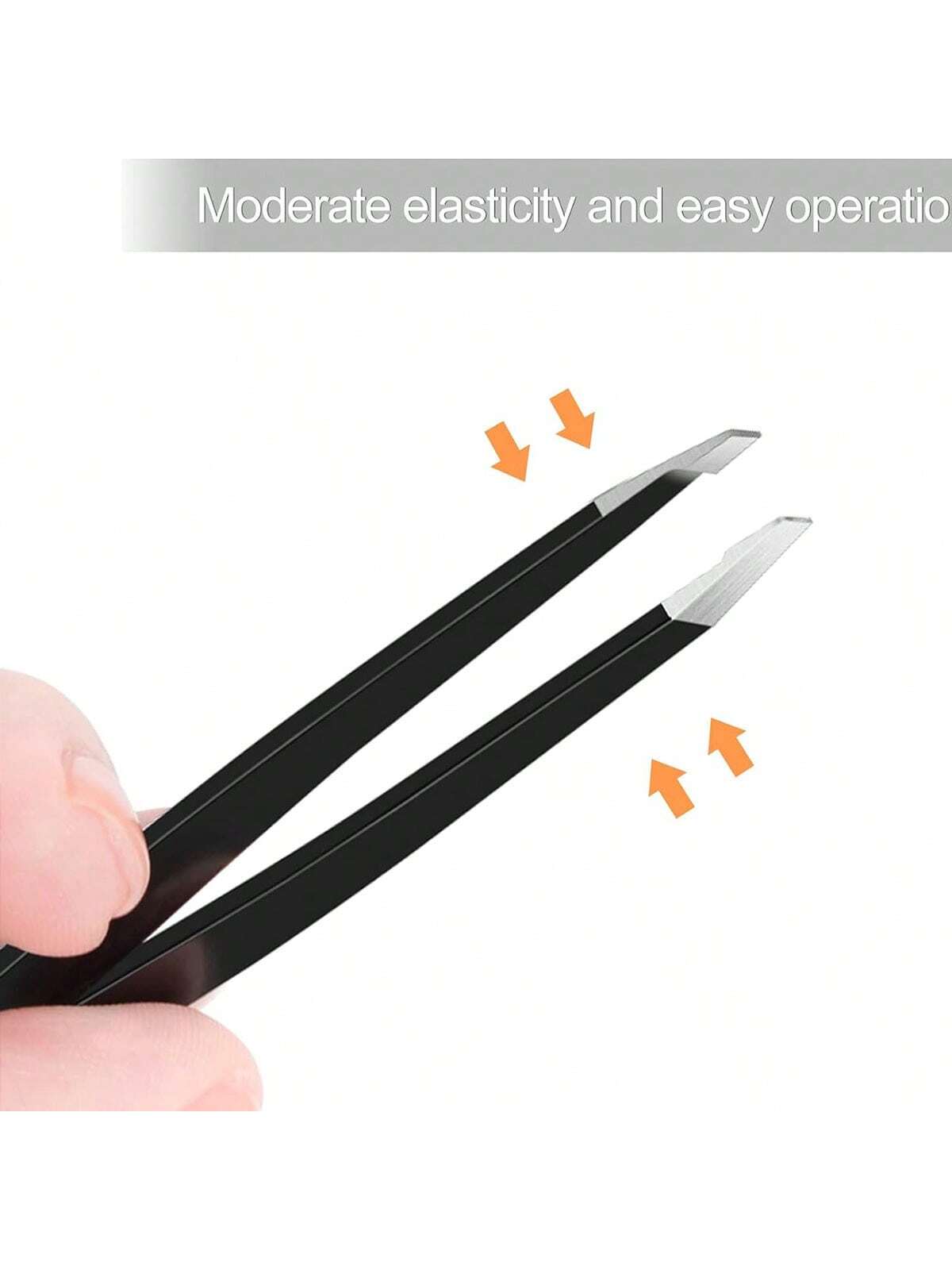 4 Pcs Precision Tweezers Set For Eyebrows,Black Stainless Steel Eyebrow Tweezers, Flat Mouth, Slanted Mouth, Pointed Nose Clip, Eyebrow Trimming, False Eyelash Grafting, Beard Pulling Tool,Eyebrow Tri