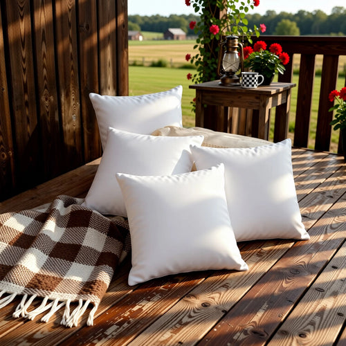 4-Piece White Pillow Core, Lightweight Down Instead Of Polyester Pillow, Sofa Cushion, Bed Pillow (4pc)