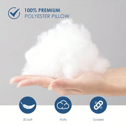 4-Piece White Pillow Core, Lightweight Down Instead Of Polyester Pillow, Sofa Cushion, Bed Pillow (4pc)